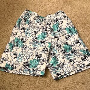 Disney Kids Swim Trunks in White and Teal